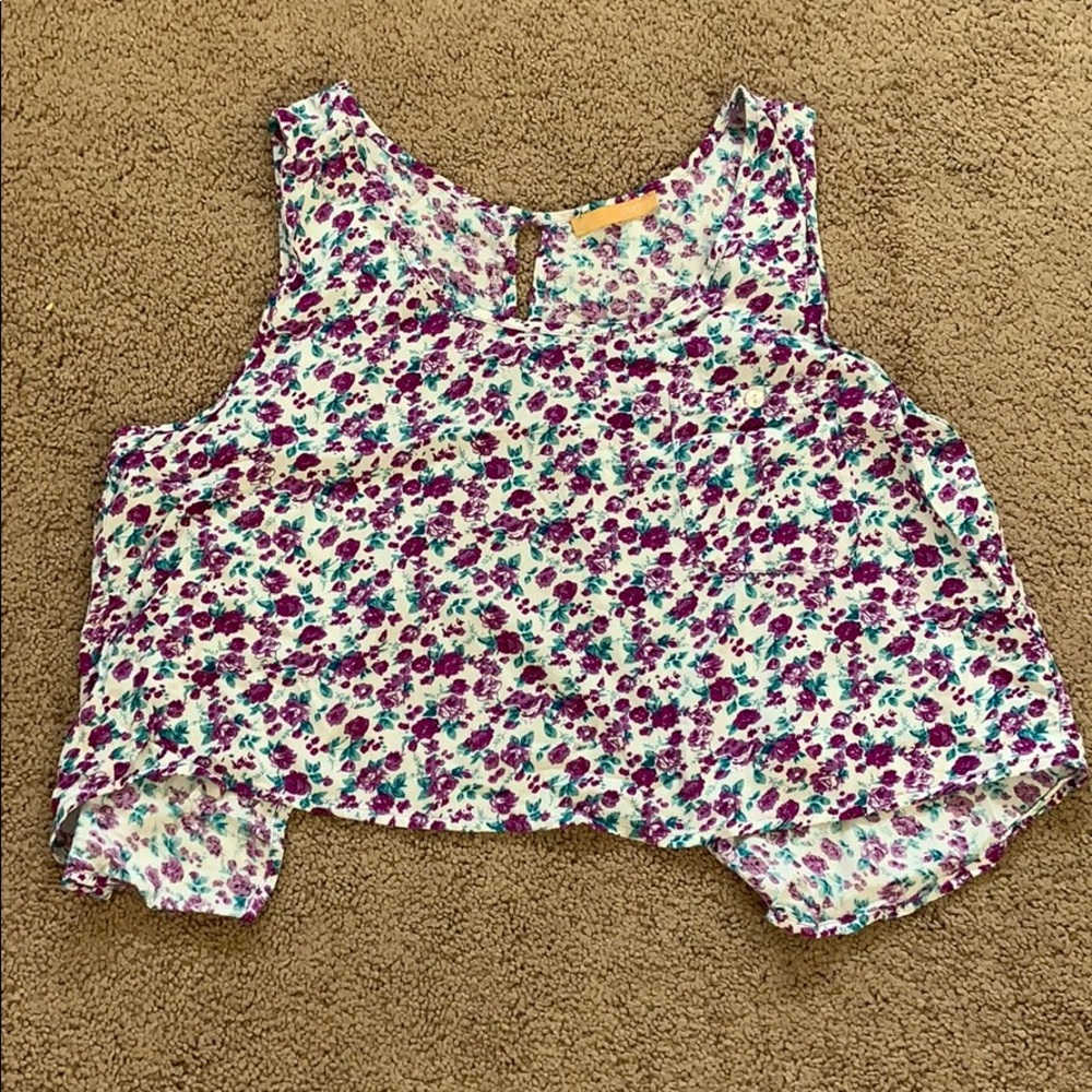 YMI open back crop top size medium